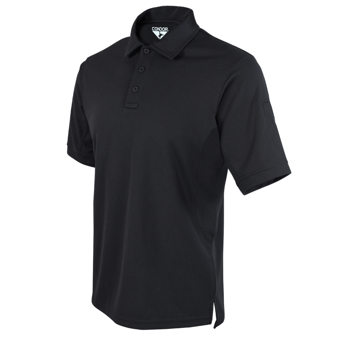 Polo tactique Condor — Short Sleeve Performance Tactical Polo — Noir / 4XL
