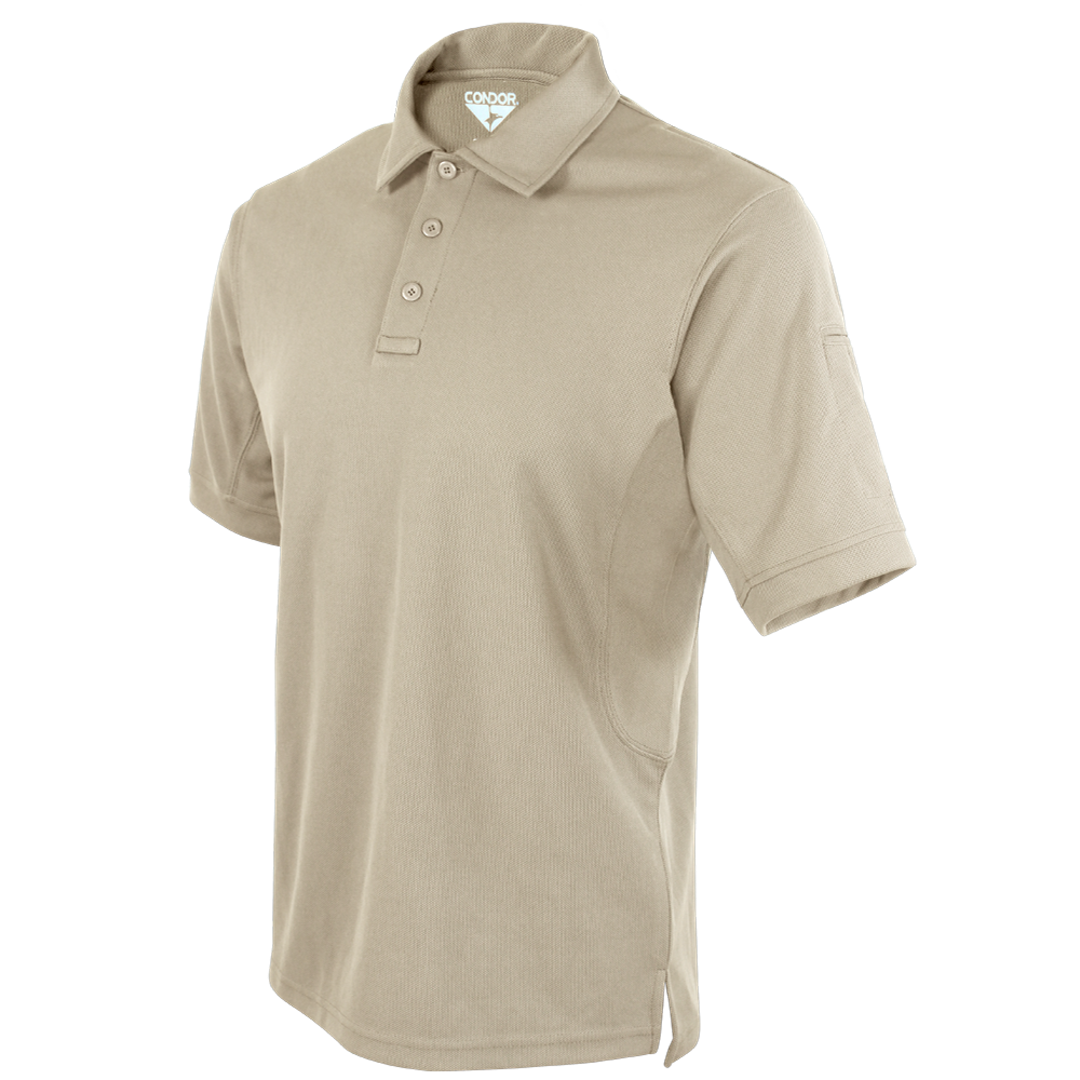 Polo tactique Condor — Short Sleeve Performance Tactical Polo — Beige argenté / 4XL