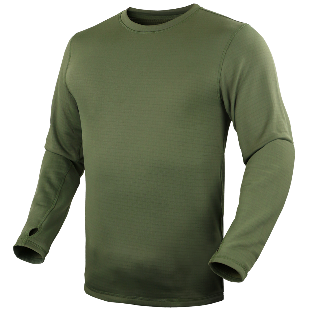 Sous-vêtement technique Condor — Base II Crew Pullover — Vert olive / L