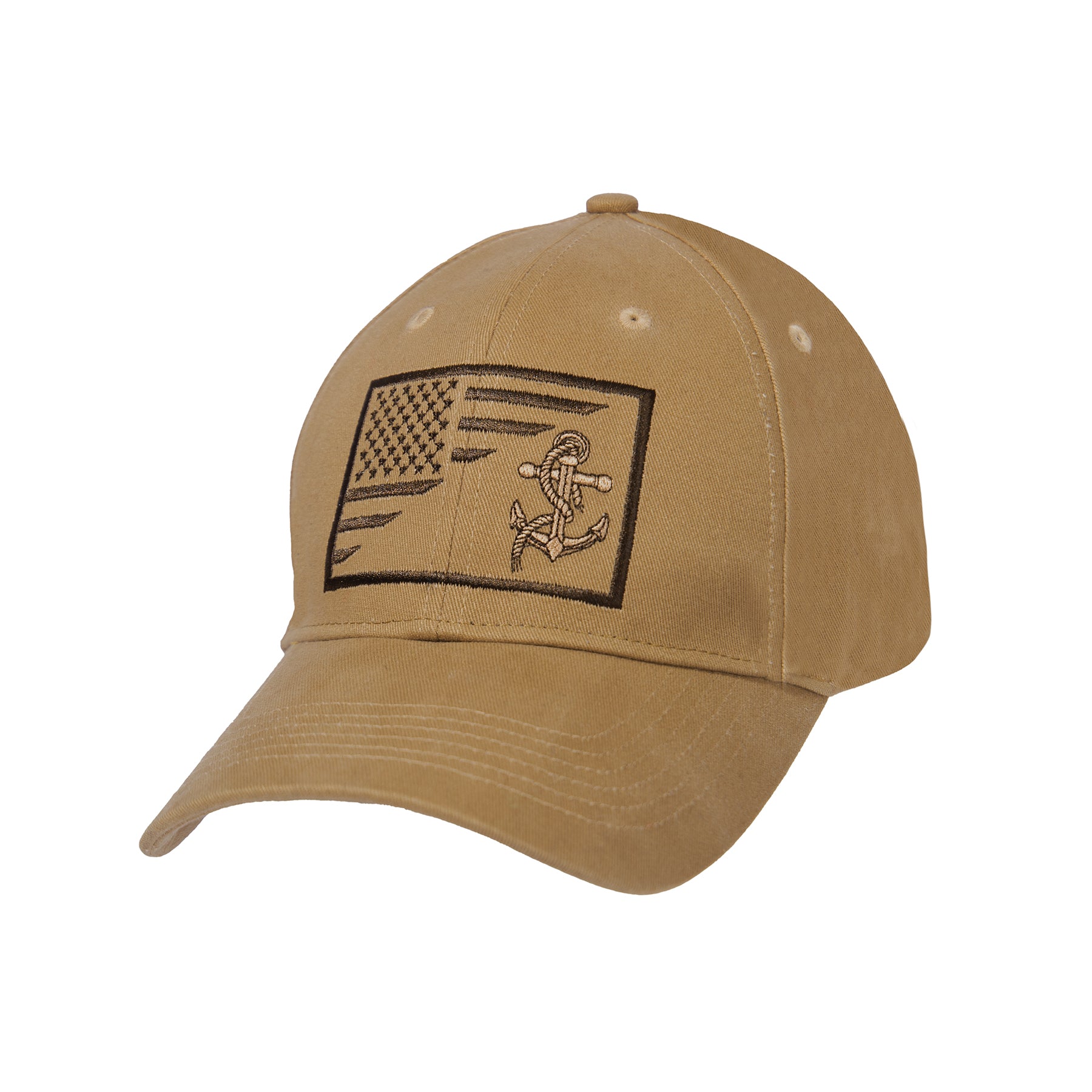 Rothco US Navy Anchor / Flag Low Profile Cap - Color : Coyote Brown