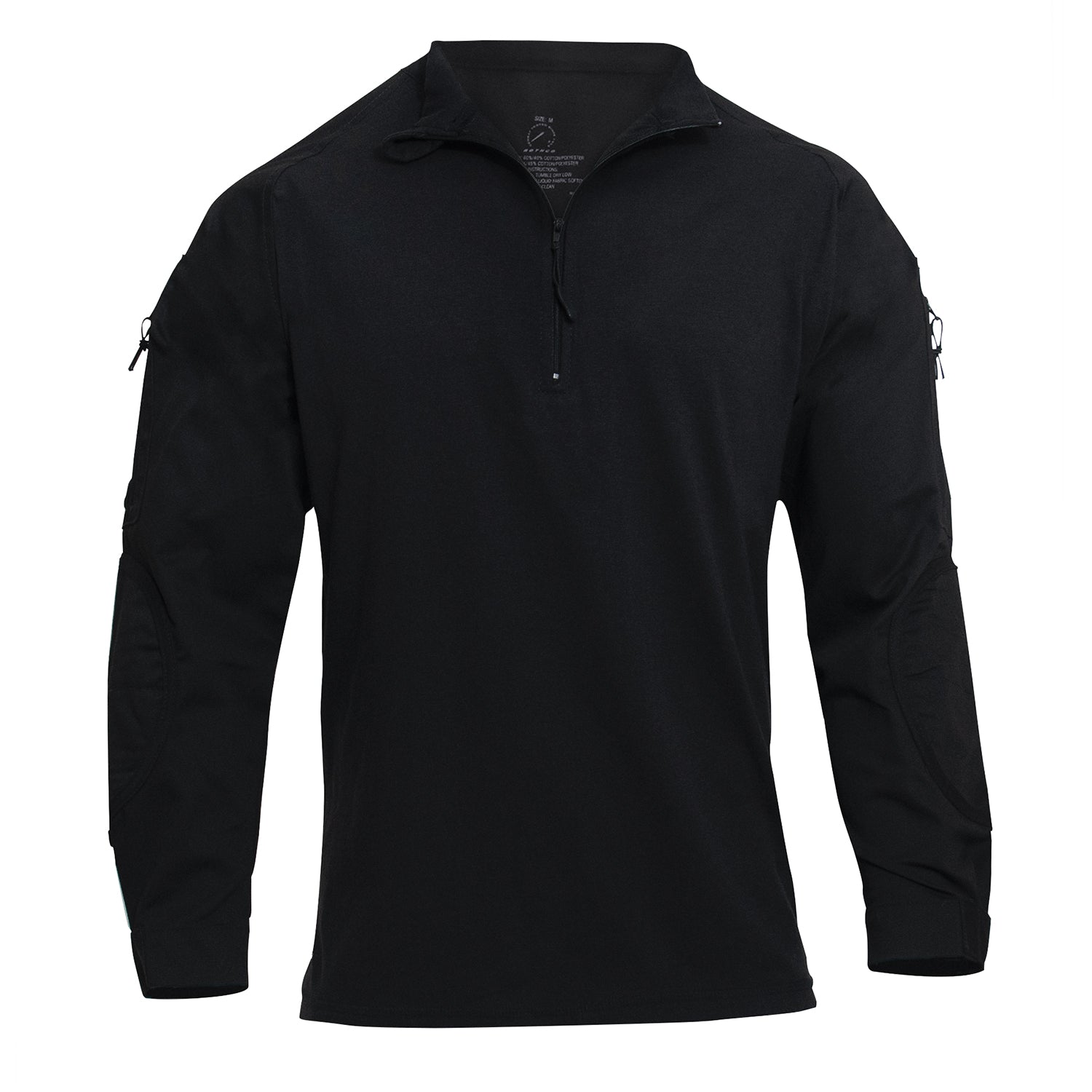 Rothco 1/4 Zip Tactical Airsoft Combat Shirt - Color : Black, Size : 3XL