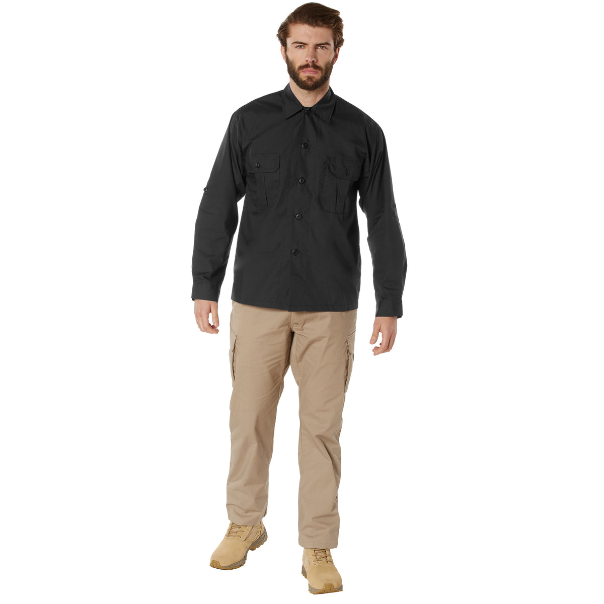 Rothco Lightweight Tactical Shirt - Color : Black, Size : 3XL