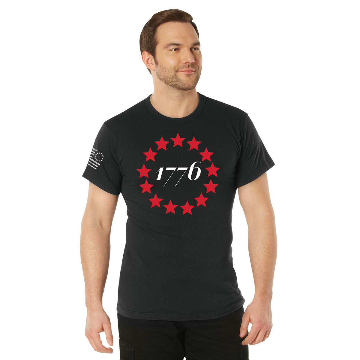 Rothco 1776 T-Shirt - Black - Size : 3XL