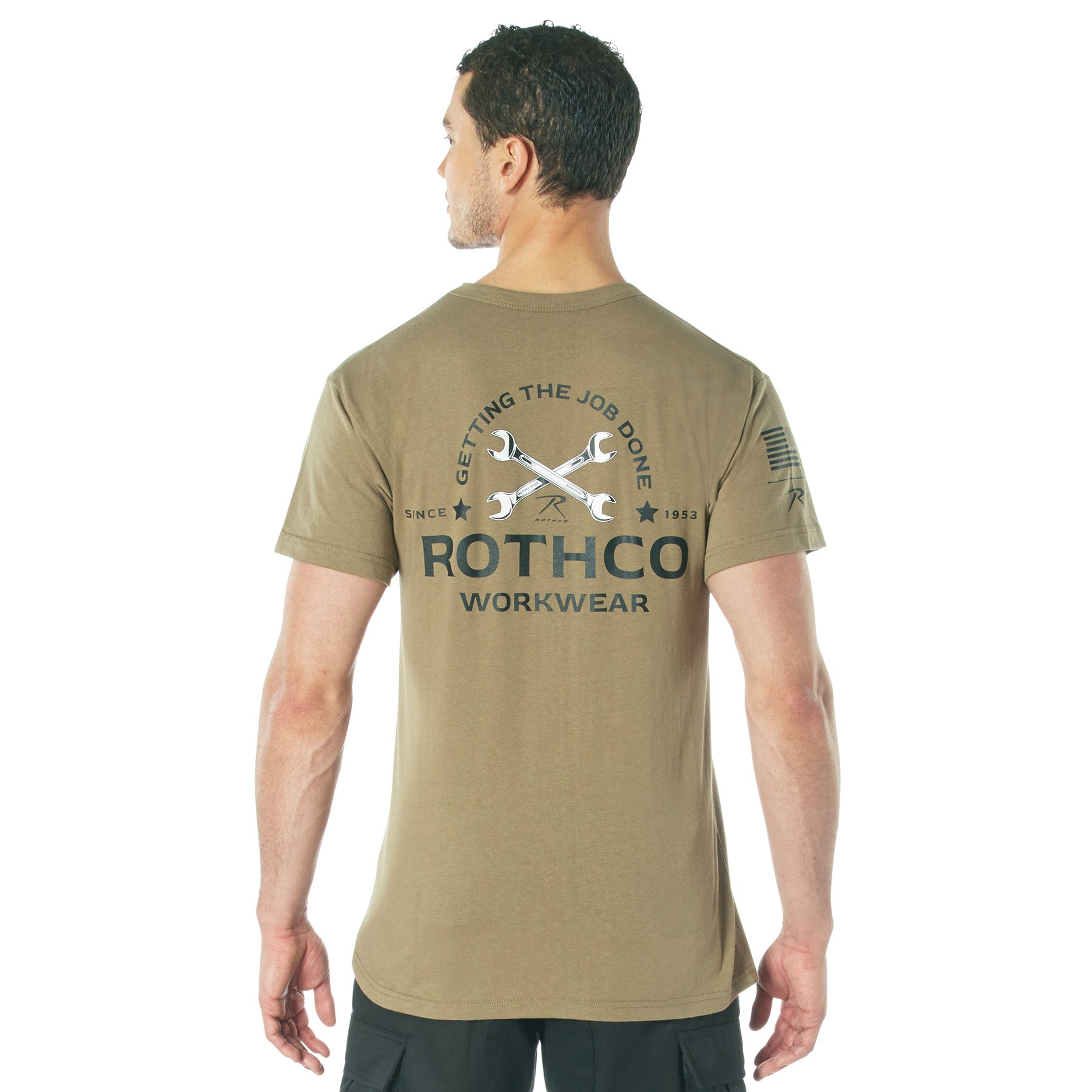Rothco Getting The Job Done T-Shirt - Color : Coyote Brown, Size : 3XL