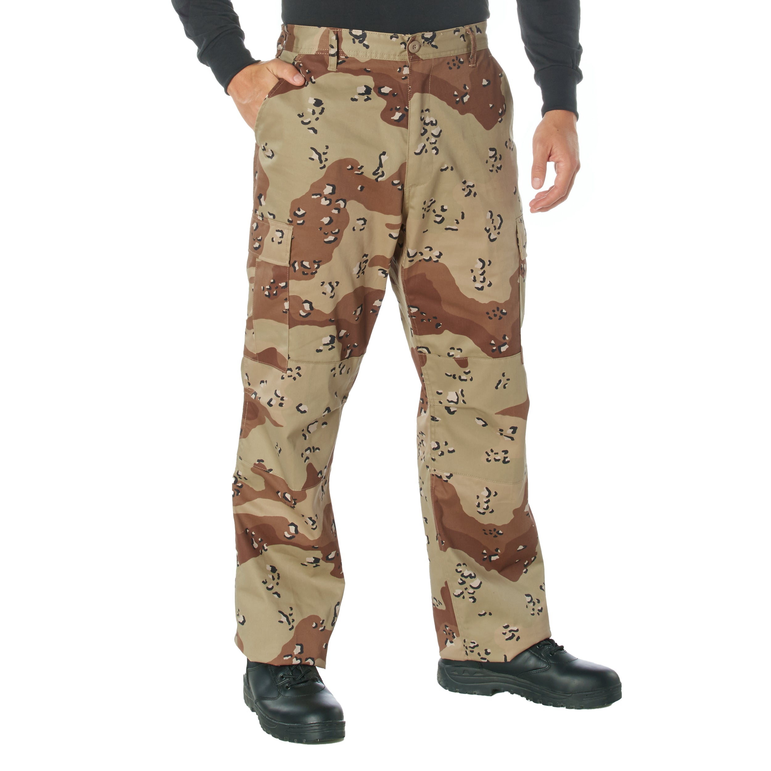 Rothco Relaxed Fit Zipper Fly BDU Pants - Color : 6-Color Desert Camo, Size : 3XL