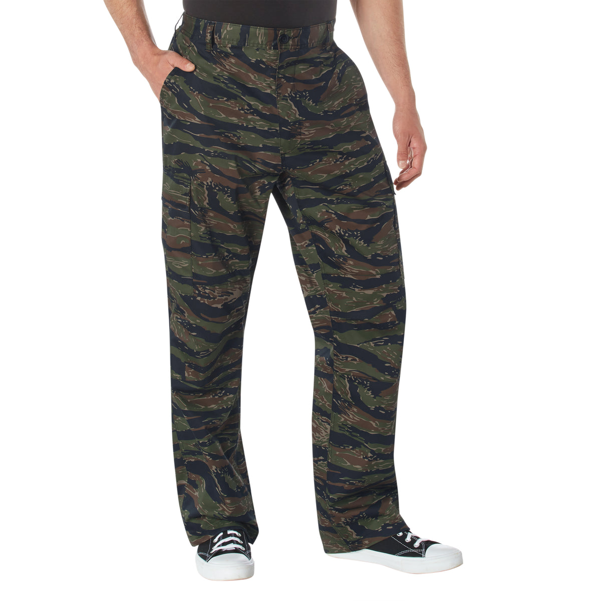 Rothco Relaxed Fit Zipper Fly BDU Pants - Color : Tiger Stripe Camo, Size : 3XL