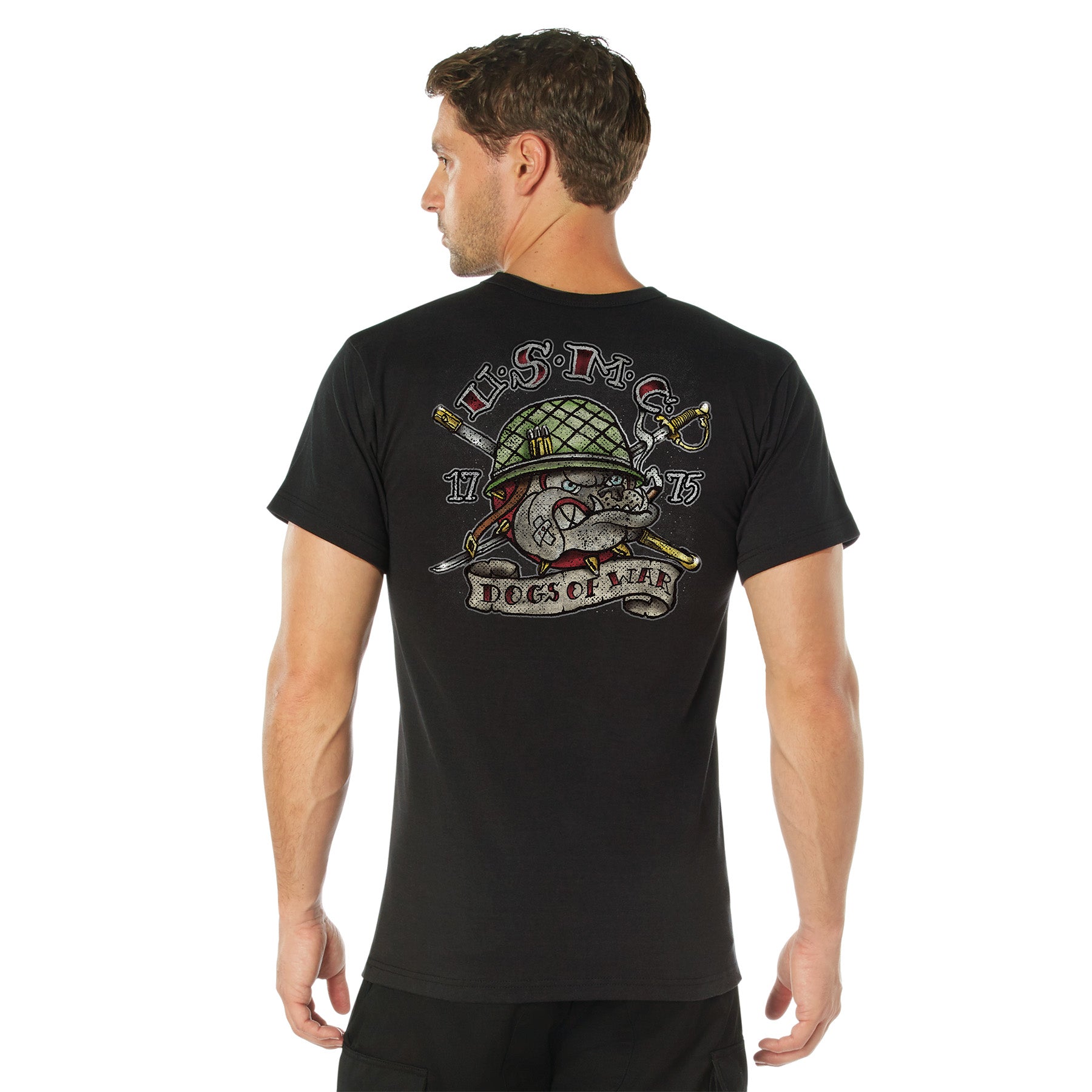 Rothco USMC Dogs of War T-Shirt - Color : Black, Size : 3XL