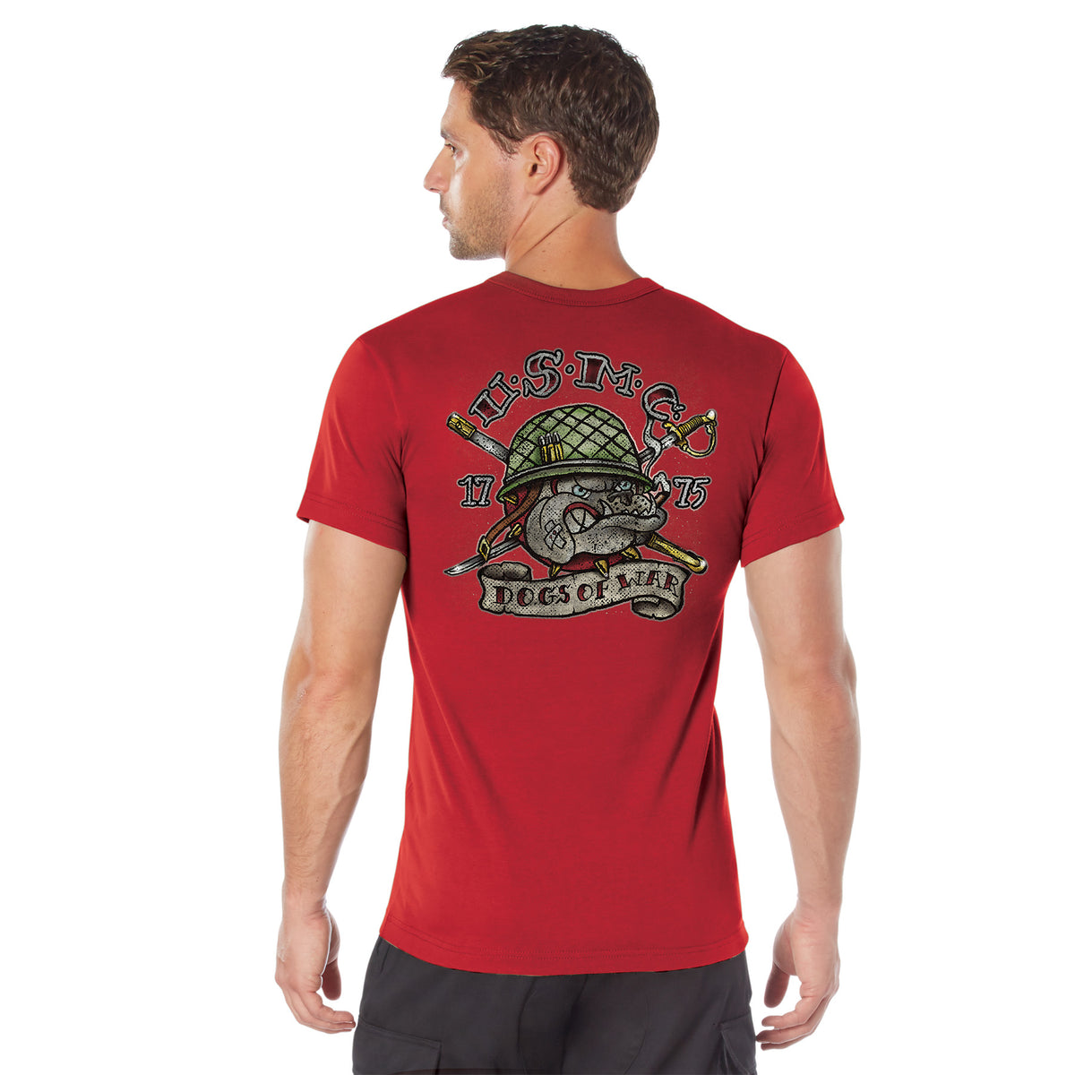 Rothco USMC Dogs of War T-Shirt - Color : Red, Size : 3XL