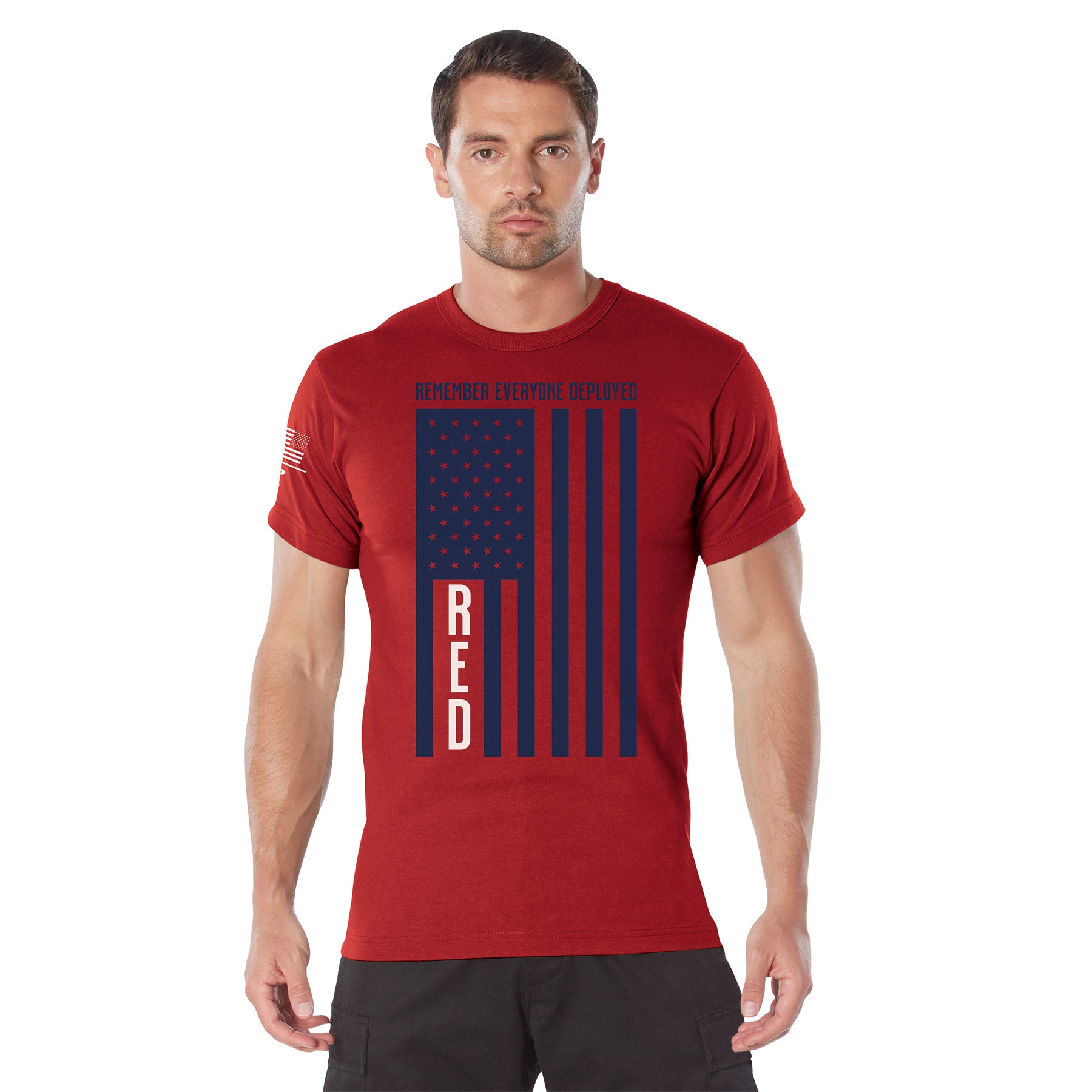 Rothco R.E.D. (Remember Everyone Deployed) T-Shirt with Solid Blue Flag - Size : 3XL