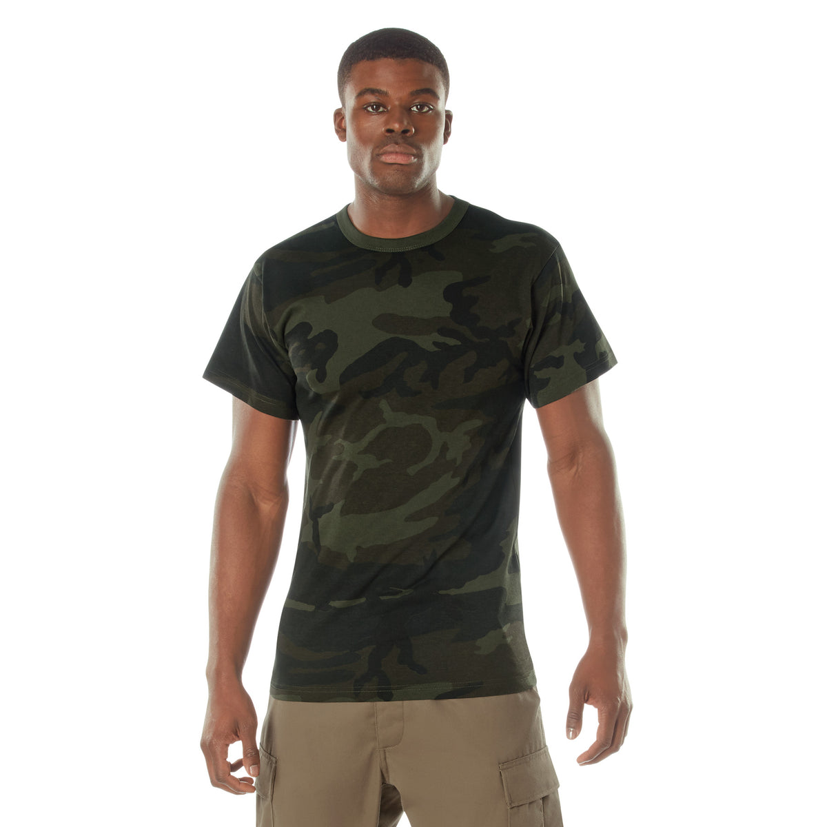 Rothco Camo T-Shirt - Color : Midnight Woodland Camo, Size : 3XL
