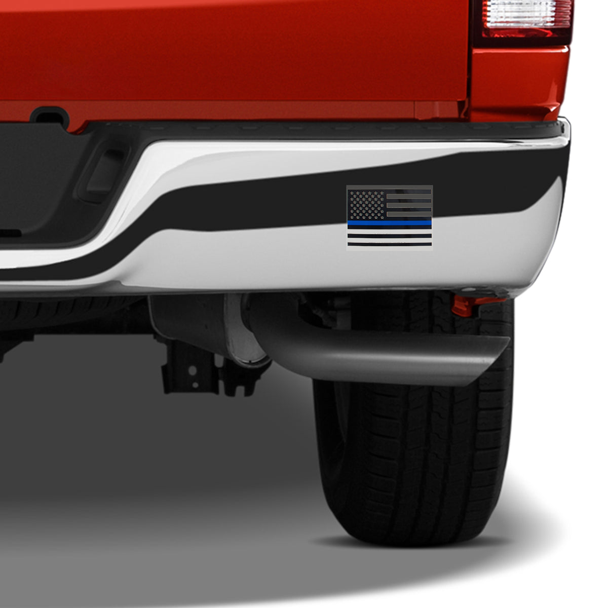 Rothco Transparent Thin Blue Line Flag Decal - Size : S