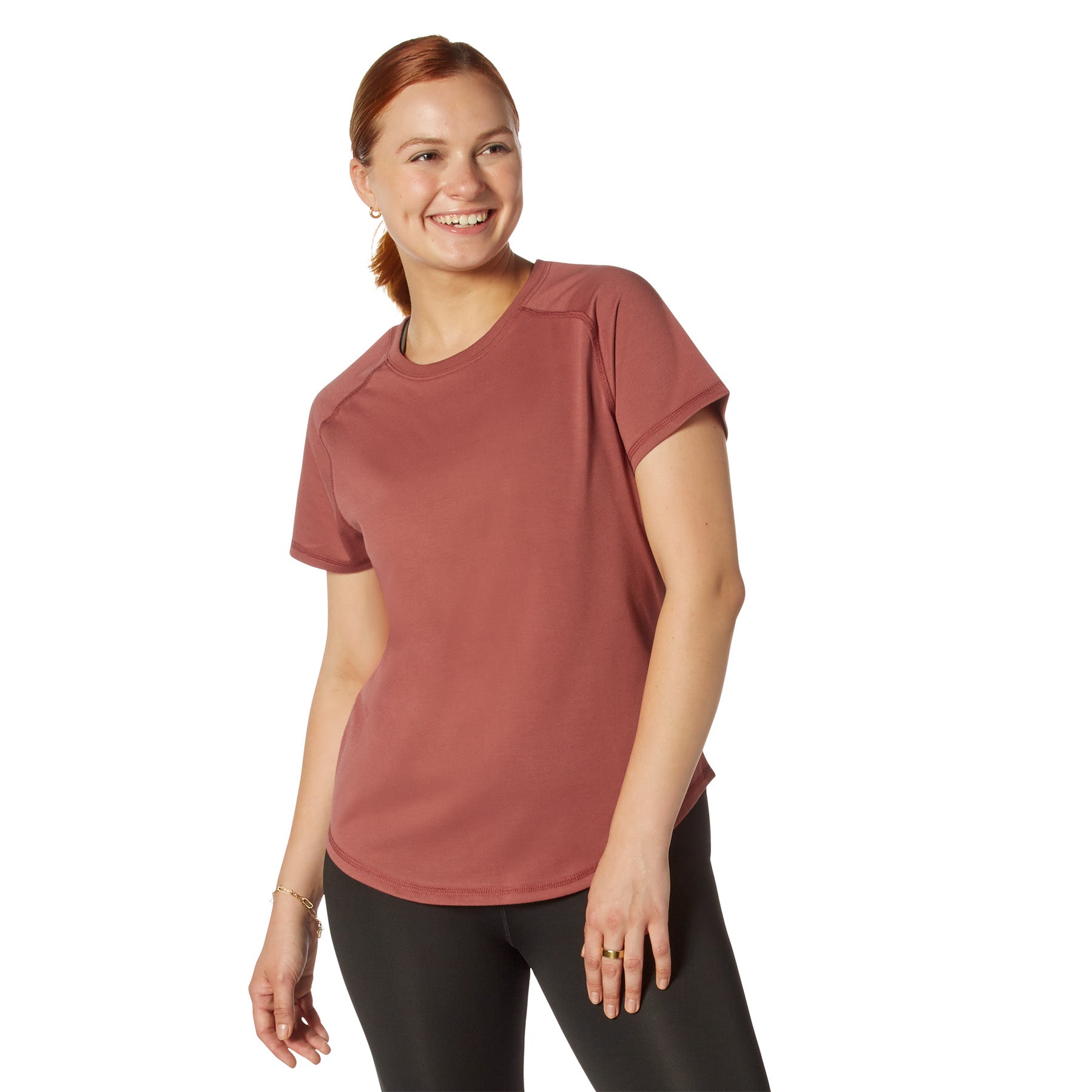 Rothco Womens Essential Moisture Wicking Raglan Sleeve T-Shirt - Color : Terracotta, Size : 2XL