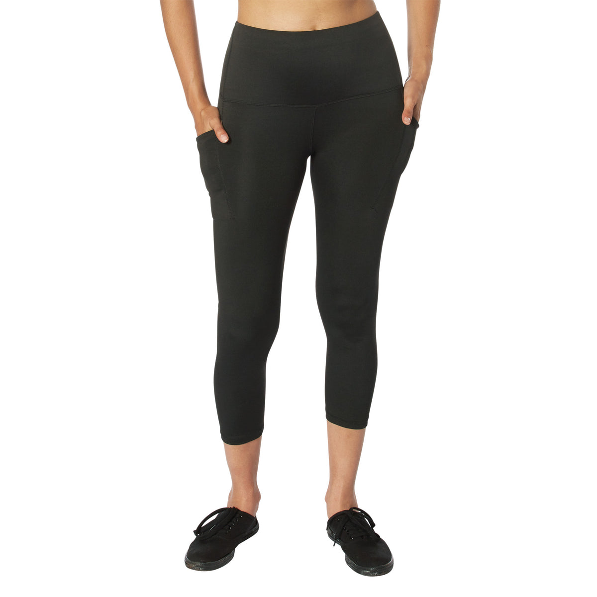 Rothco Womens Essential Leggings with Pockets - Color : Black, Size : 2XL