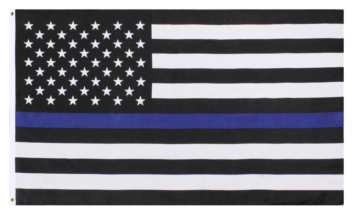 Rothco Thin Blue Line U.S. Flag - Size : 2' x 3'