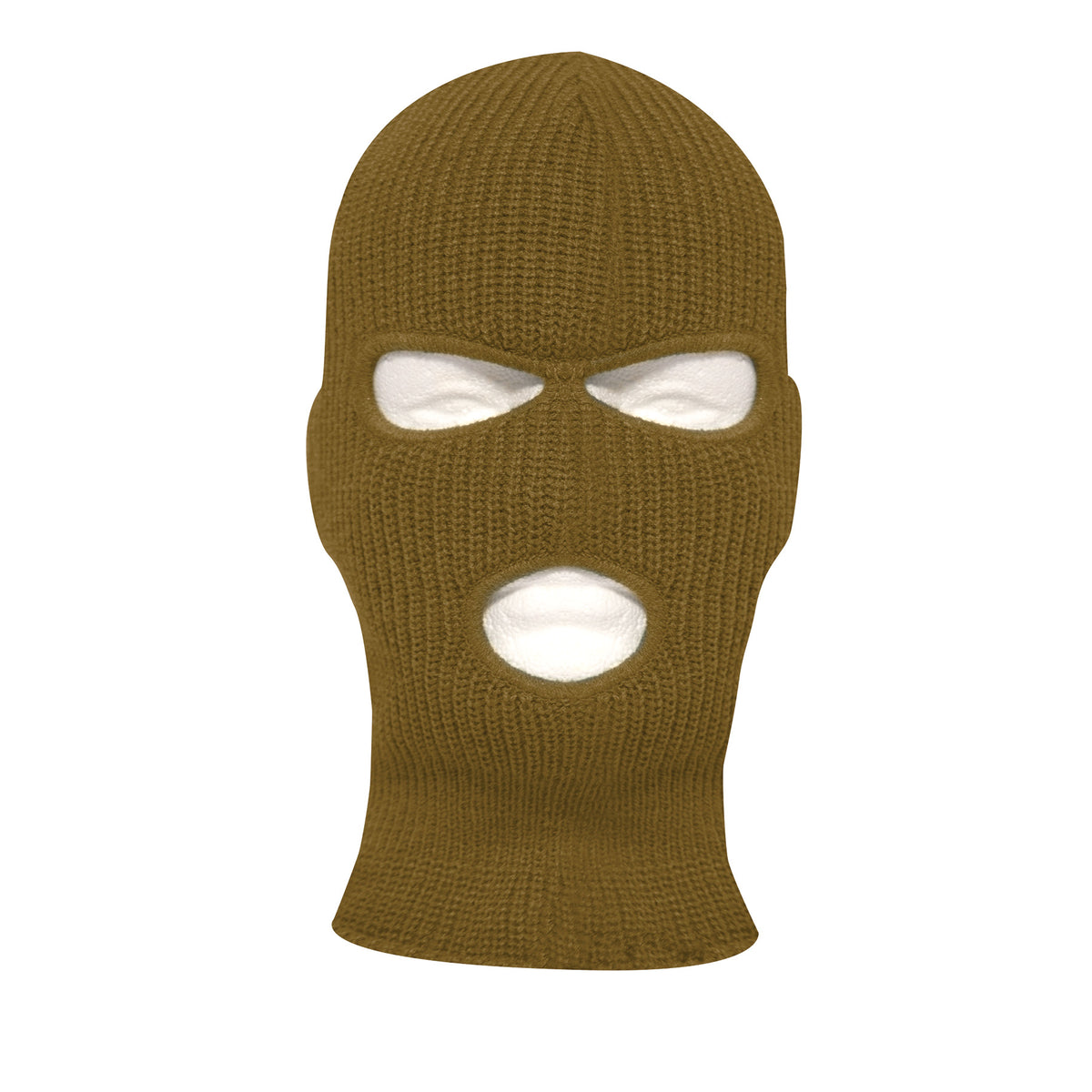 Rothco Fine Knit Three Hole Facemask - Color : Coyote Brown