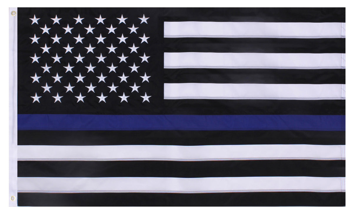 Rothco Deluxe Thin Blue Line Flag - Size : 5' x 8'