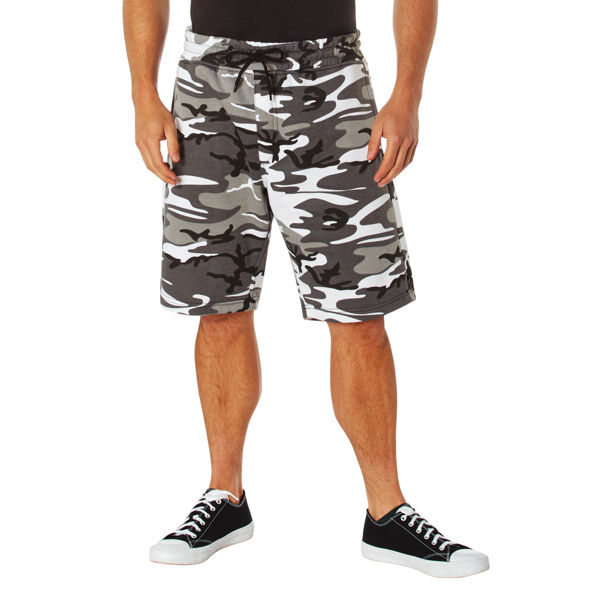 Rothco Camo And Solid Color Sweatshorts - Color : City Camo, Size : 3XL