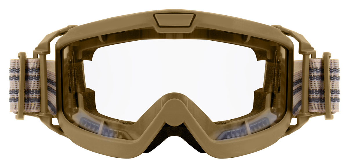 Rothco ANSI Rated OTG Goggles - Color : Coyote Brown / Clear