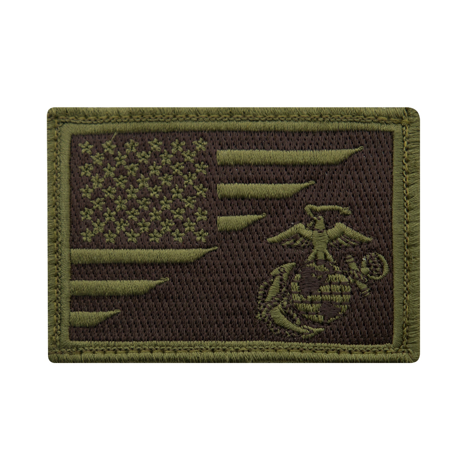 Rothco US Flag / USMC Eagle, Globe and Anchor Morale Patch - Color : Olive Drab
