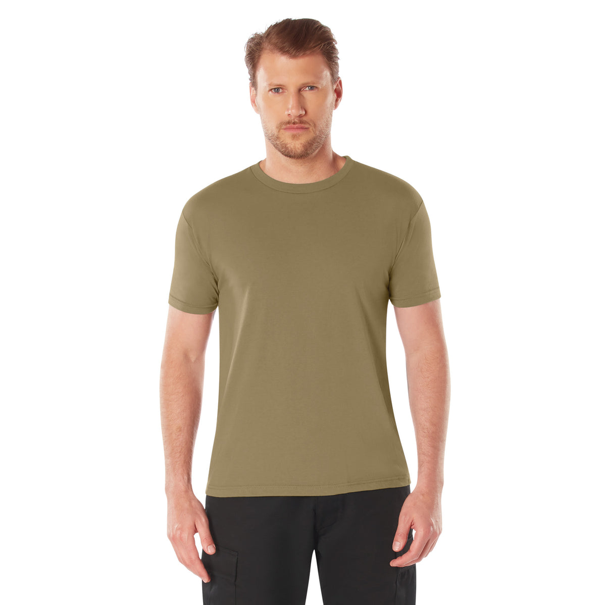 Rothco Athletic Fit Solid Color T-Shirt - Color : Brown, Size : 3XL