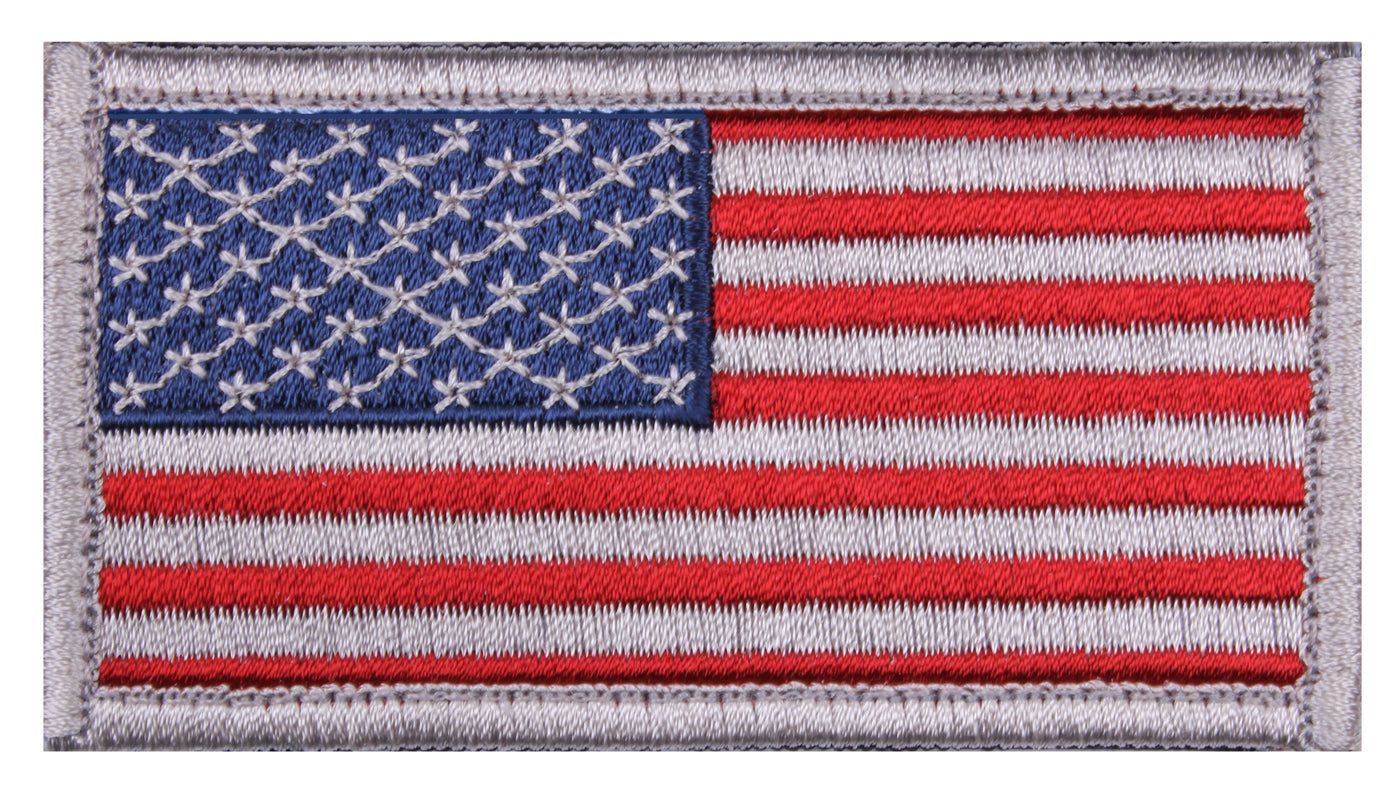 Rothco American Flag Patch - Hook Back - Color : Red White Blue with White Border, Orientation : Normal