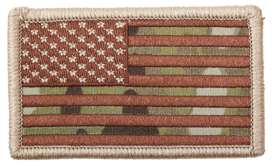 Rothco American Flag Patch - Hook Back - Color : MultiCam, Orientation : Normal