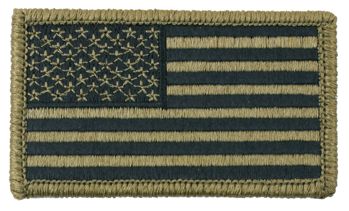 Rothco American Flag Patch With Hook Back - Green - Orientation : Normal