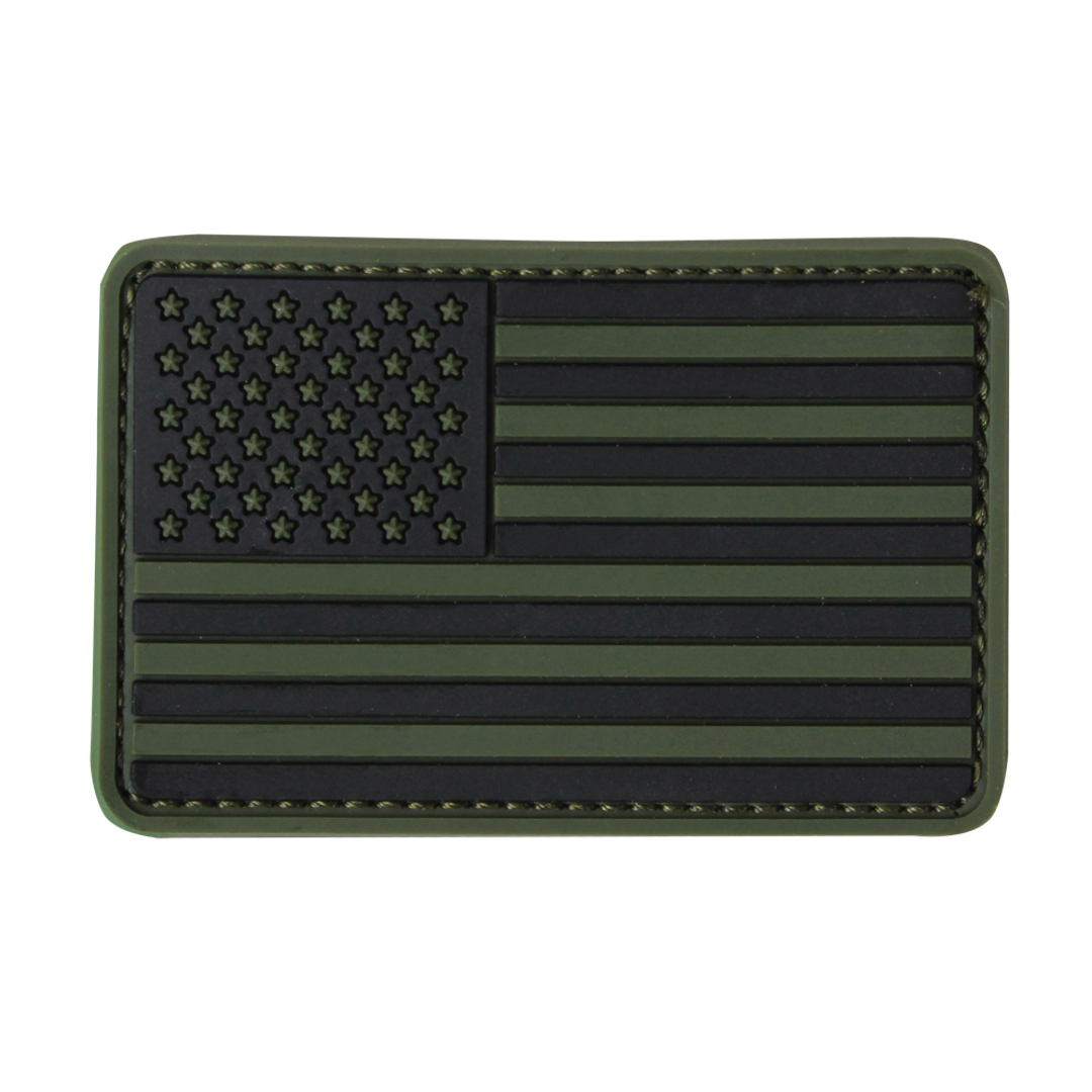 Écusson Condor — US Flag PVC Patch — Vert olive / 6 pièces