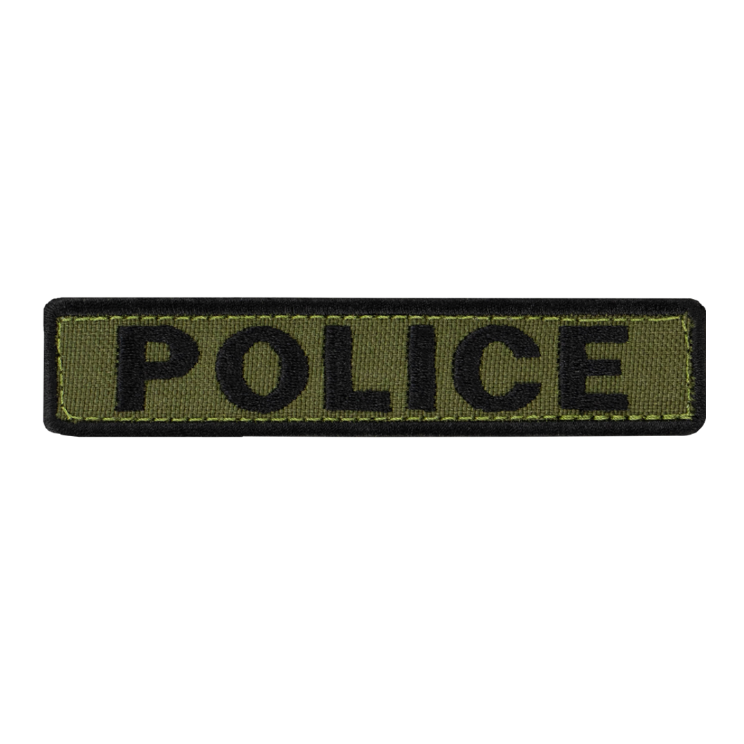 Écusson Condor — Police Patch — Noir / vert olive / 5 x 1 / 6 pièces