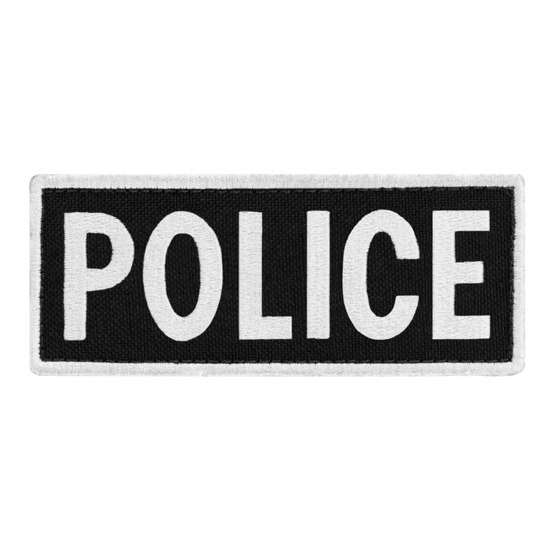 Écusson Condor — Police Patch — Blanc / noir / 5 x 2 / 6 pièces