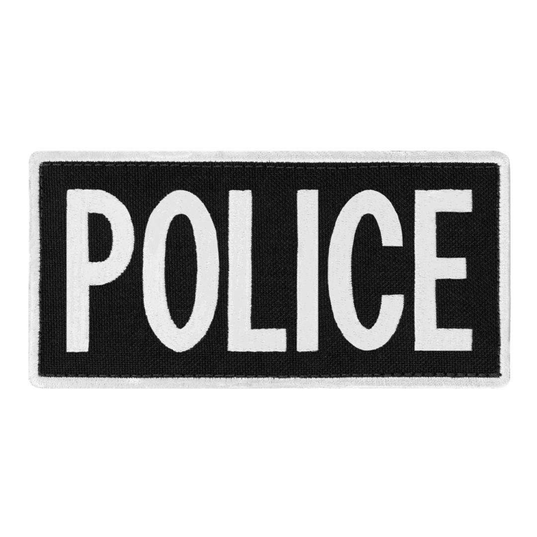 Écusson Condor — Police Patch — Blanc / noir / 6 x 3 / 6 pièces