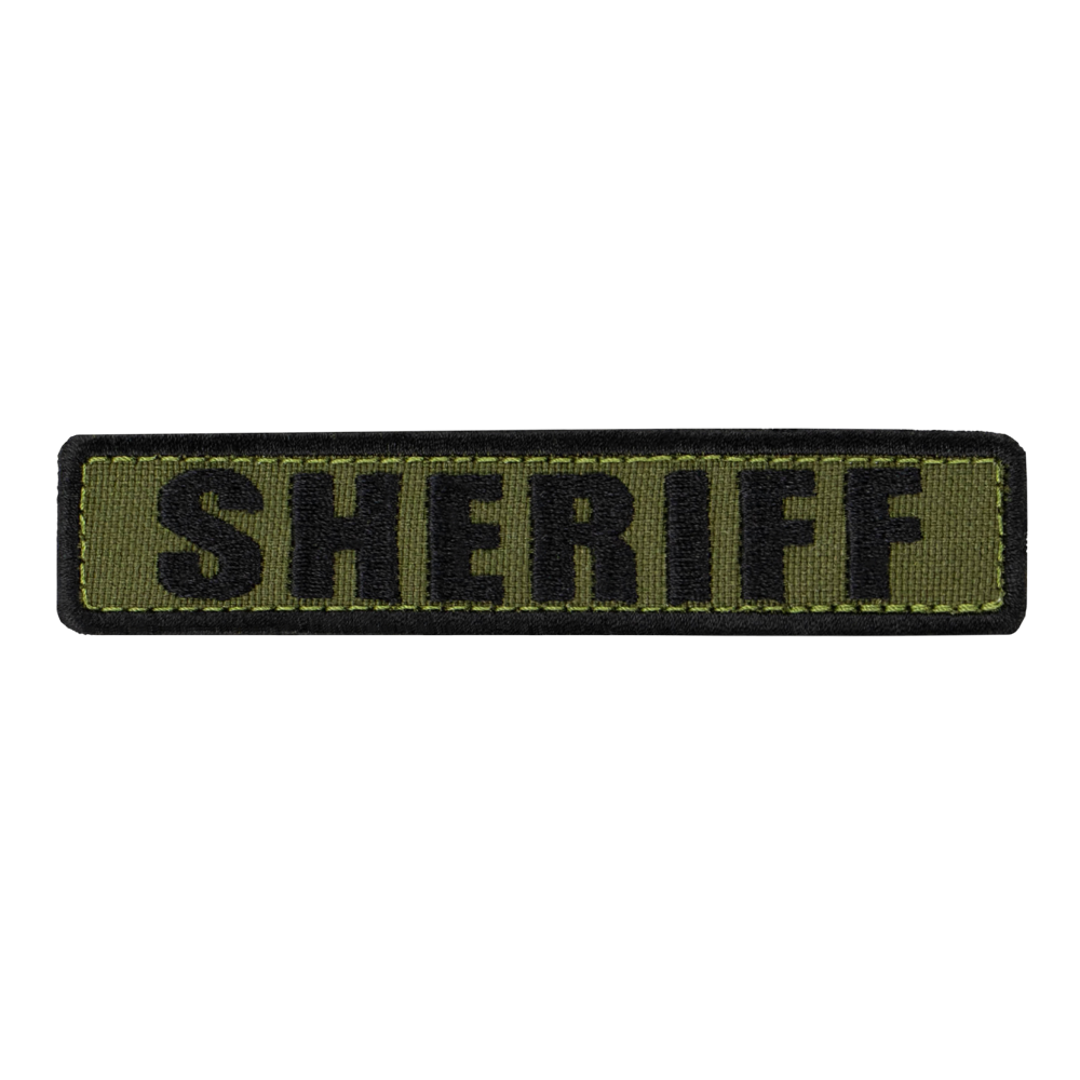 Écusson Condor — Sheriff Patch — Noir / vert olive / 5 x 1 / 6 pièces