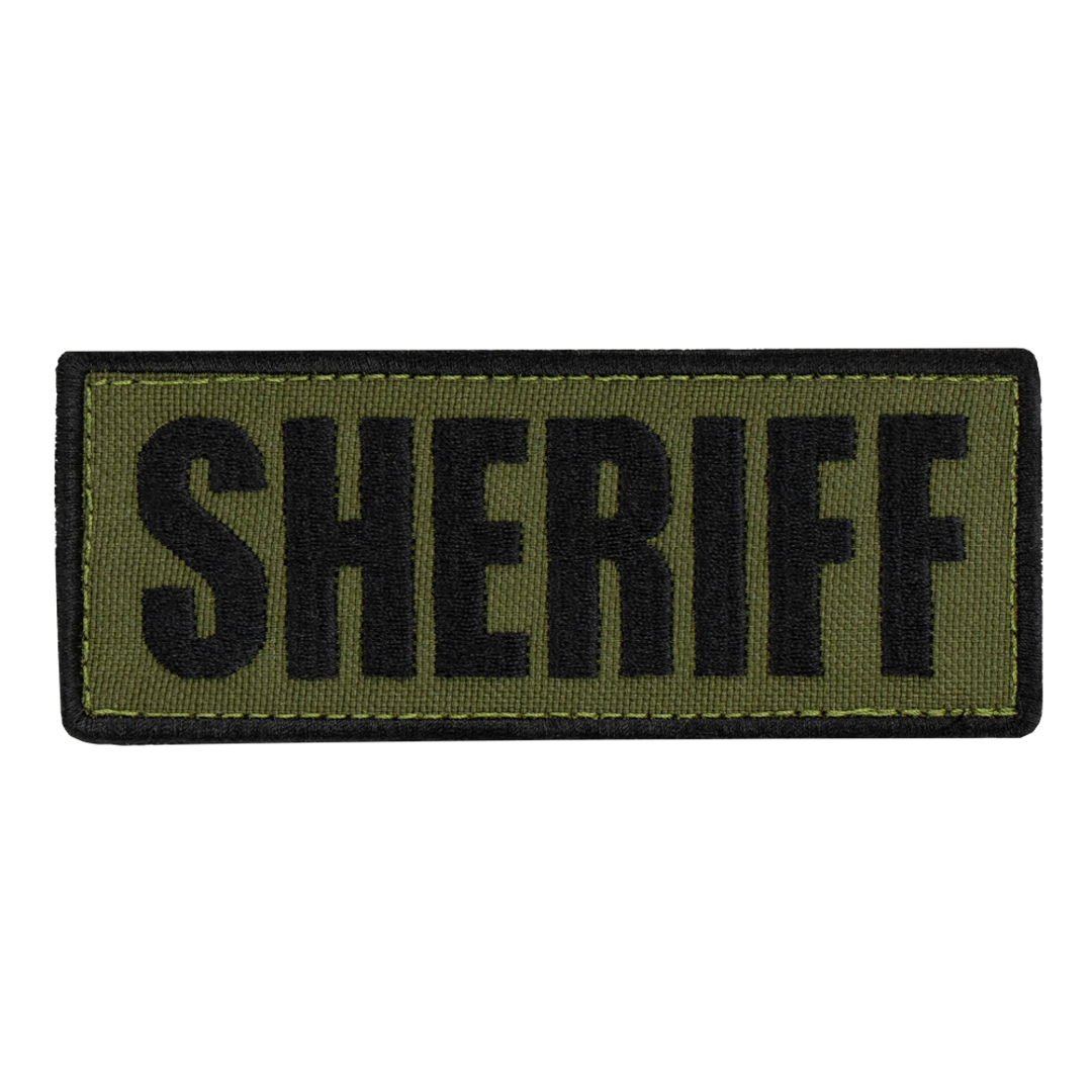 Écusson Condor — Sheriff Patch — Noir / vert olive / 5 x 2 / 6 pièces