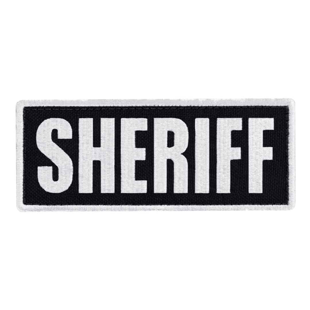 Écusson Condor — Sheriff Patch — Blanc / noir / 5 x 2 / 6 pièces