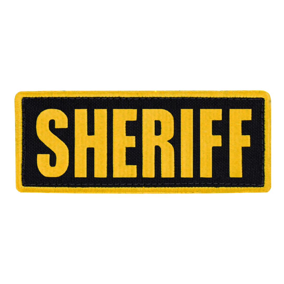 Écusson Condor — Sheriff Patch — Or / noir / 5 x 2 / 6 pièces
