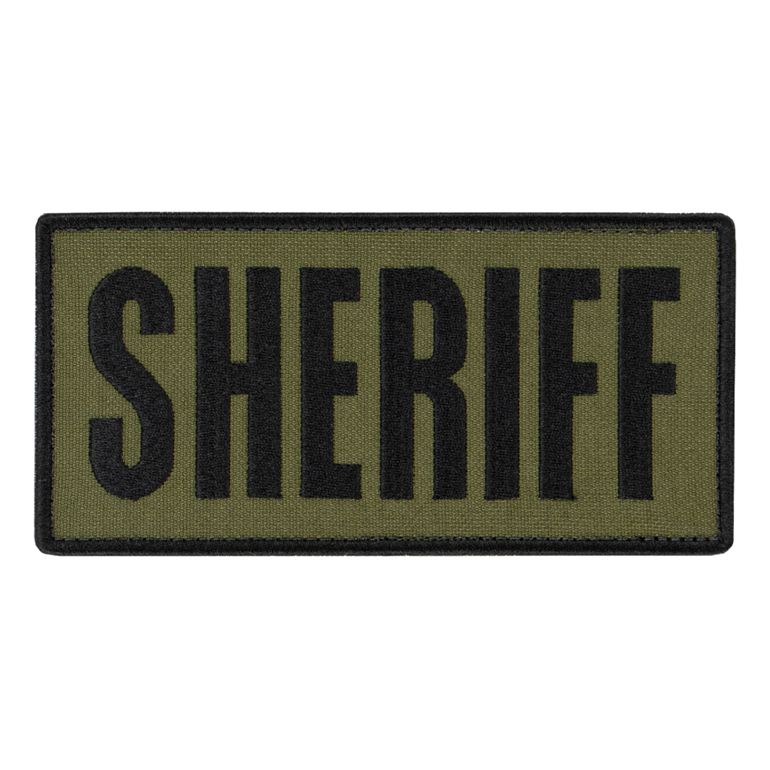Écusson Condor — Sheriff Patch — Noir / vert olive / 6 x 3 / 6 pièces