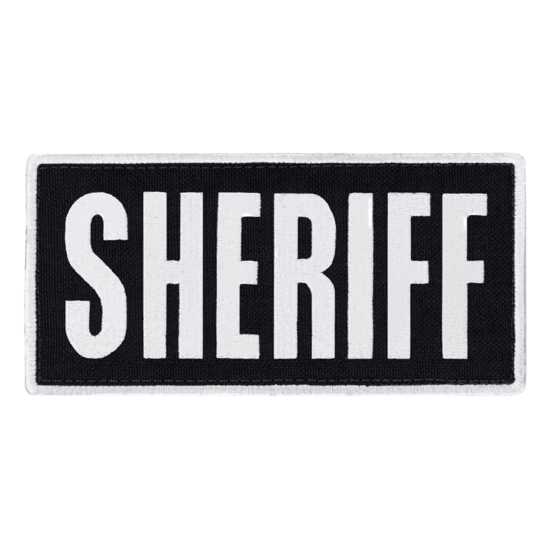 Écusson Condor — Sheriff Patch — Blanc / noir / 6 x 3 / 6 pièces
