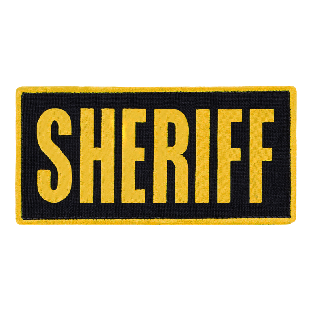 Écusson Condor — Sheriff Patch — Or / noir / 6 x 3 / 6 pièces