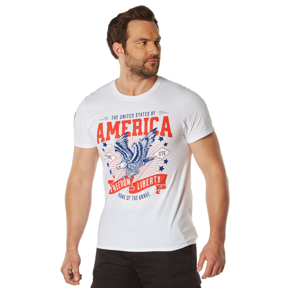 Rothco Freedom & Liberty T-Shirt - Color : White, Size : 3XL