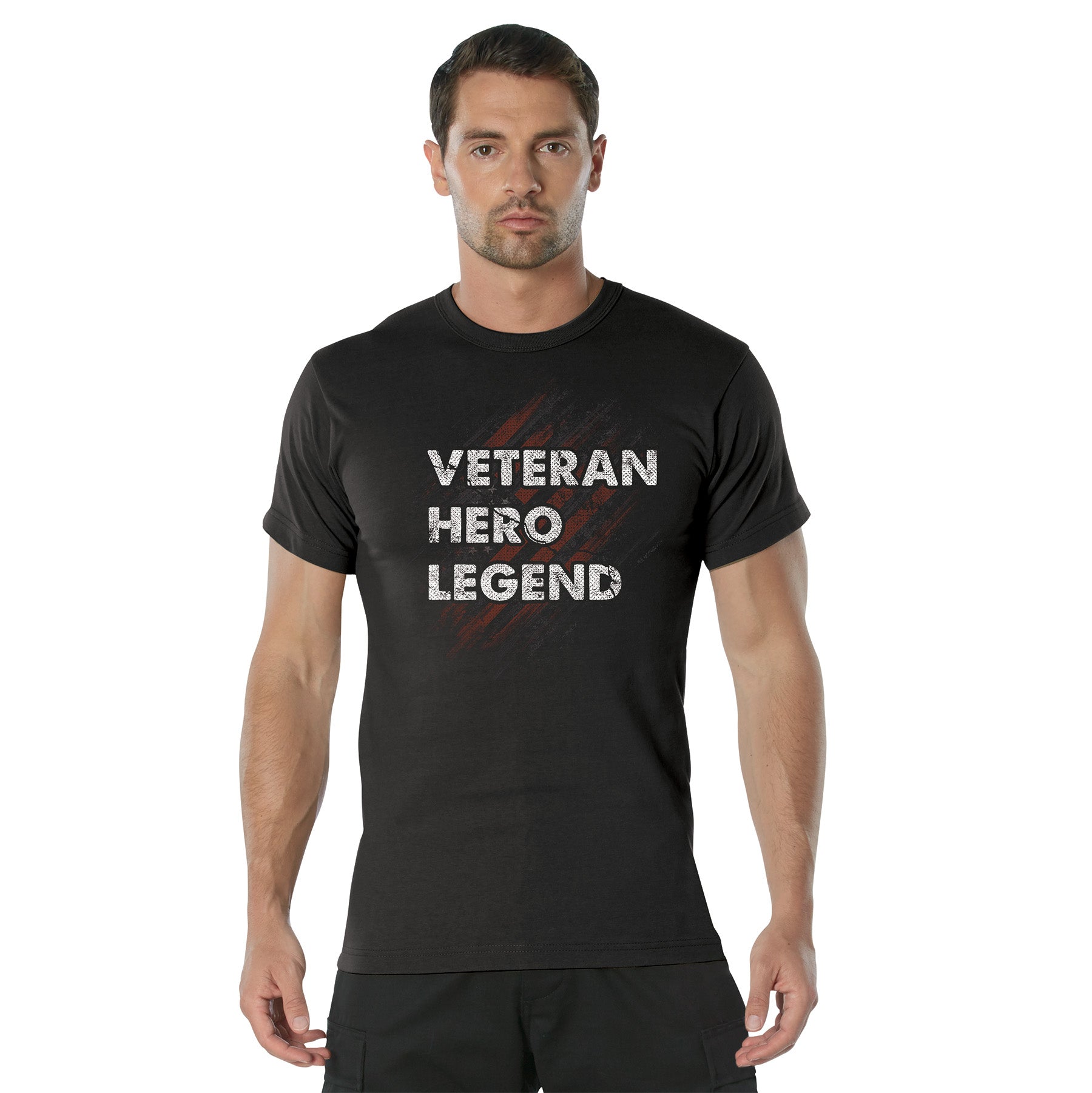 Rothco Veteran Hero Legend T-Shirt - Color : Black, Size : 3XL