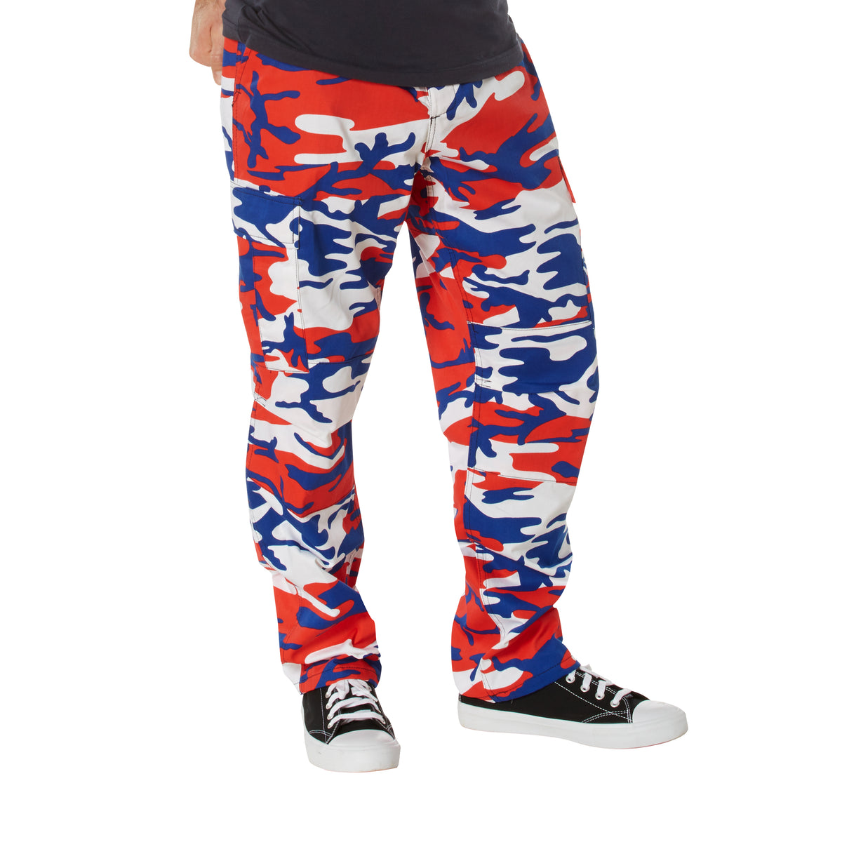 Rothco Color Camo Tactical BDU Pants - Color : Red / White / Blue Camo, Size : 2XL