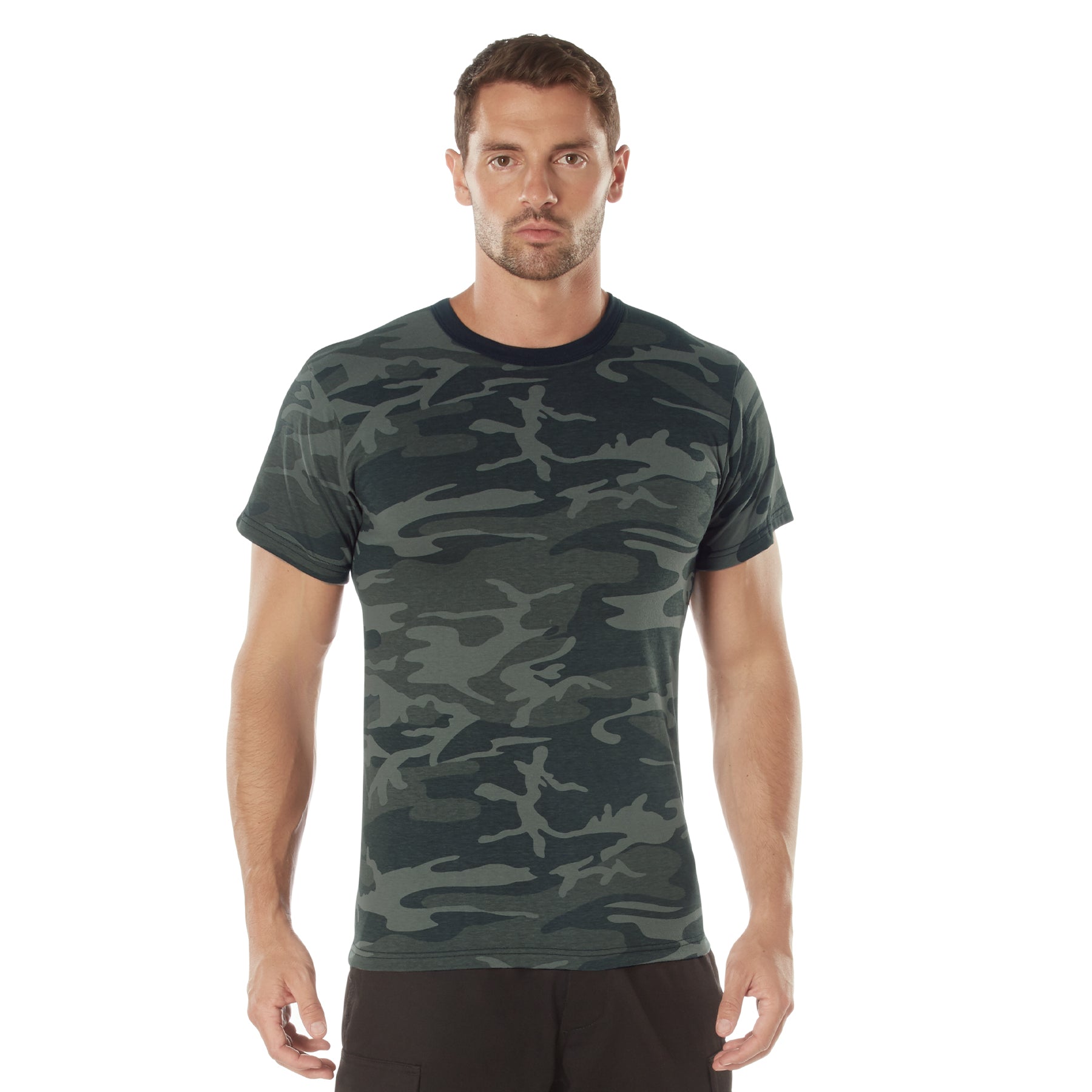 Rothco Camo T-Shirt - Color : Black Camo, Size : 3XL