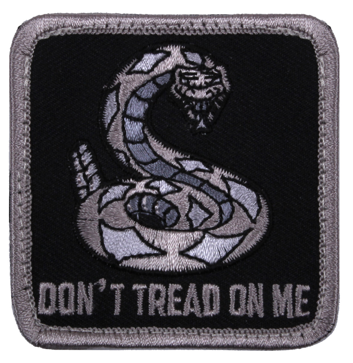 Rothco Don't Tread On Me Morale Patch - Color : Black, Packaging : Bulk Packaging
