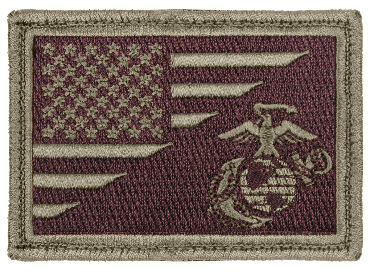 Rothco US Flag / USMC Eagle, Globe and Anchor Morale Patch - Color : Coyote Brown