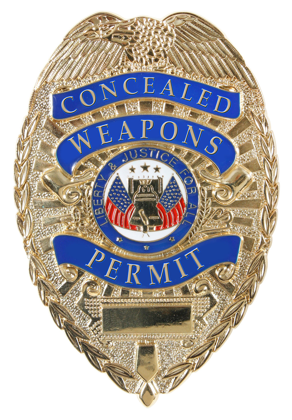 Rothco Deluxe "Concealed Weapons Permit" Badge - Color : Gold