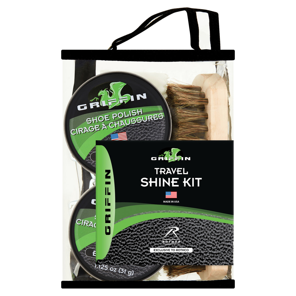 Griffin Travel Shoe Shine Kit - Color : Black