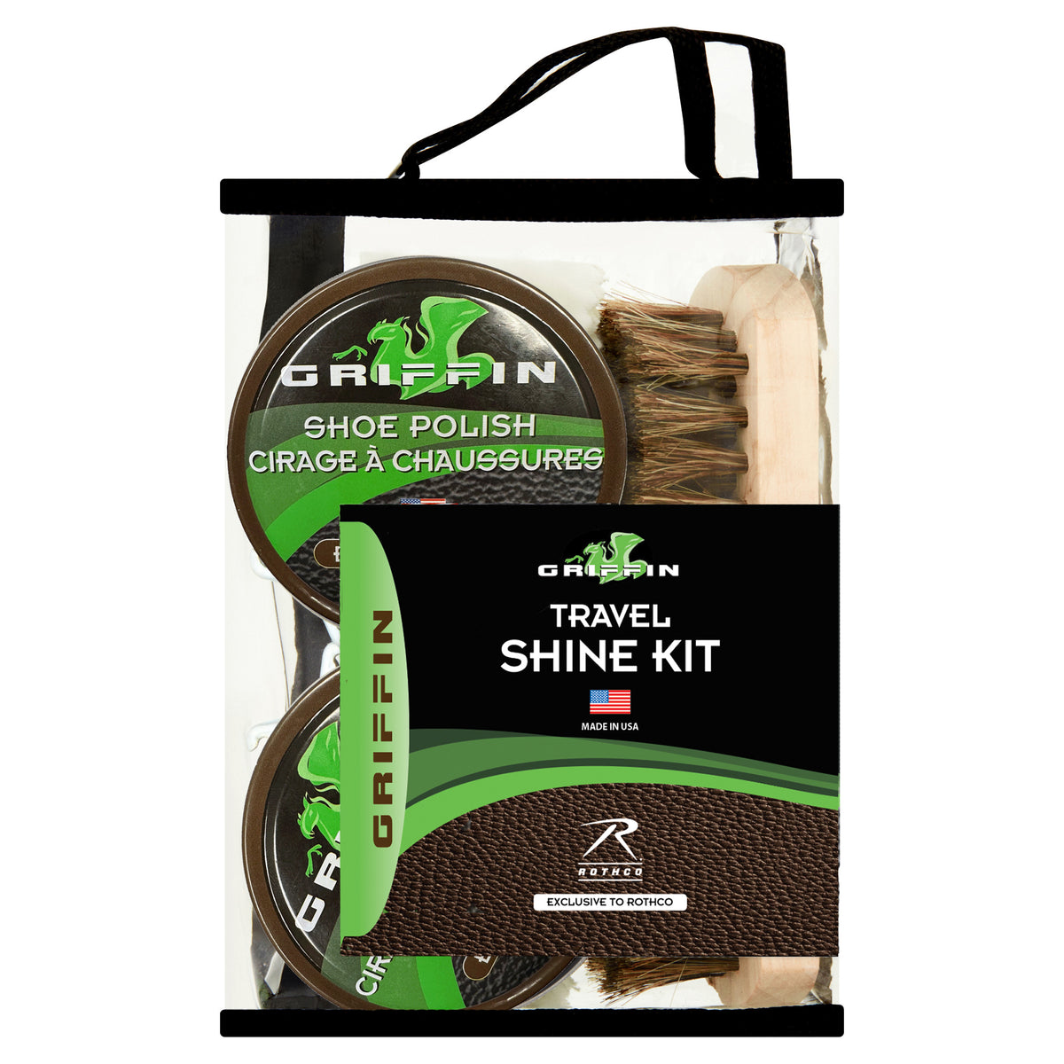 Griffin Travel Shoe Shine Kit - Color : Brown