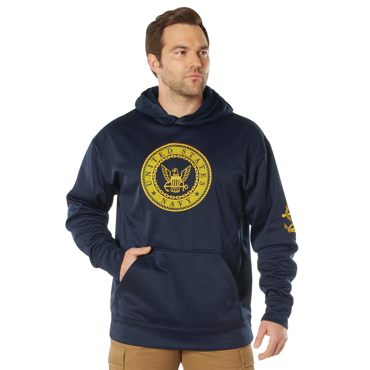 Rothco Navy Emblem Pullover Hooded Sweatshirt - Size : 3XL