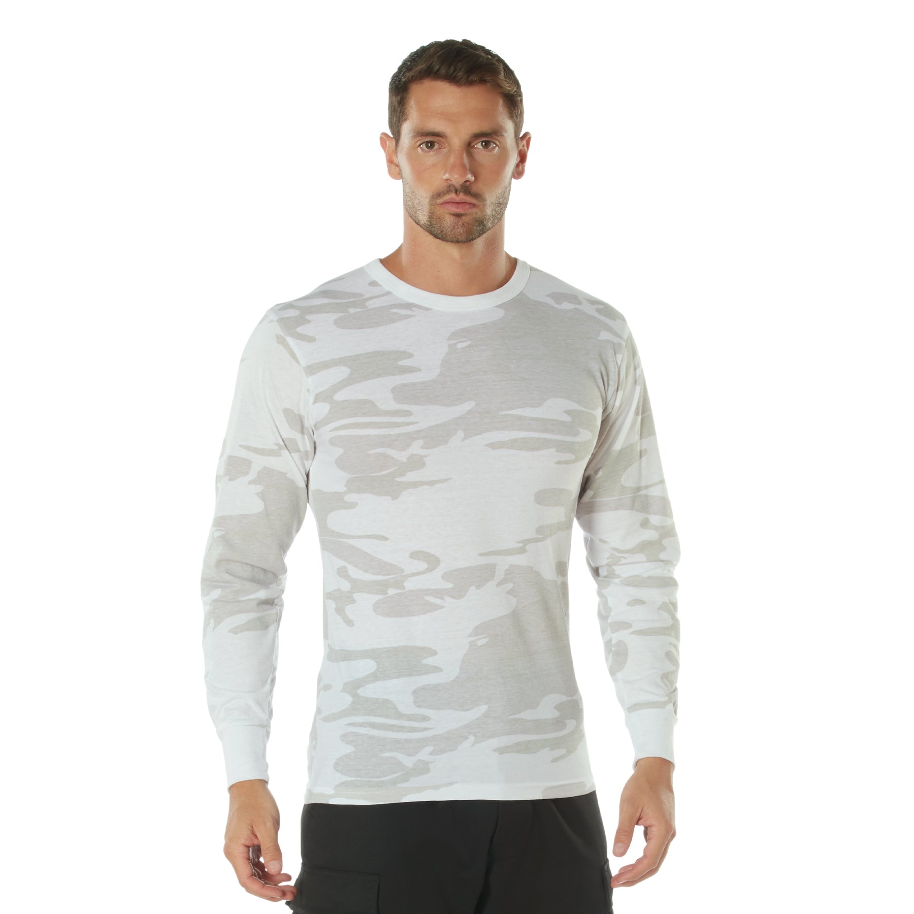 Rothco Long Sleeve Color Camo T-Shirt - Color : White Camo, Size : 3XL