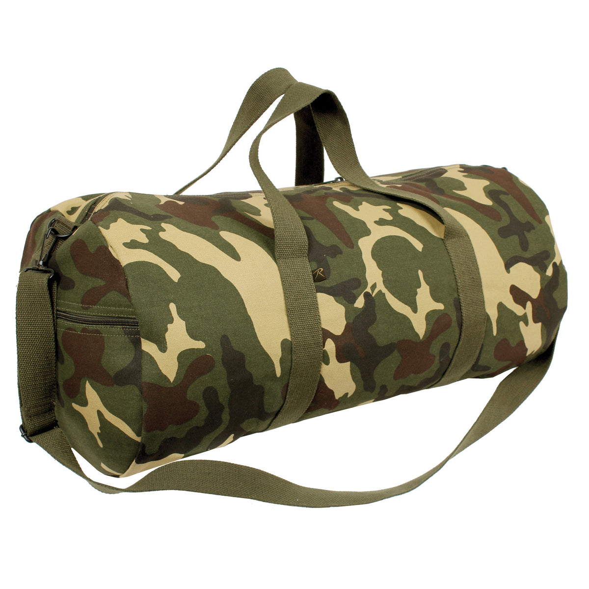 Rothco Canvas Shoulder Duffle Bag - Color : Woodland Camo, Size : 24 Inches